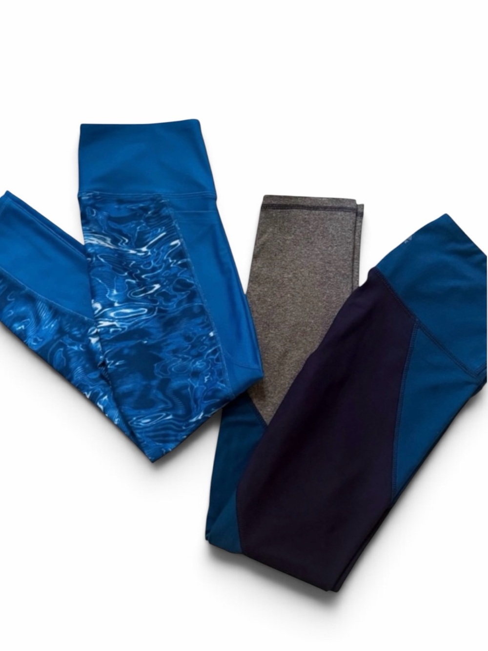 2 Pairs of Under Armour and RBX Blue Athletic Leggings Size Medium
